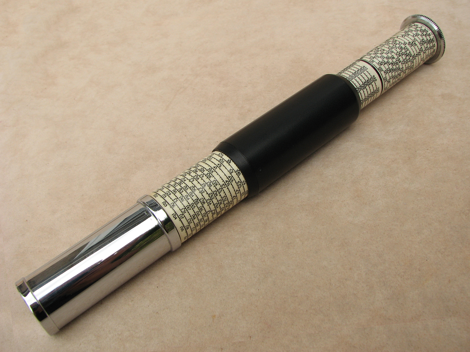 Fowler's Jubilee Magnum Extra Long Scale calculator in presentation case